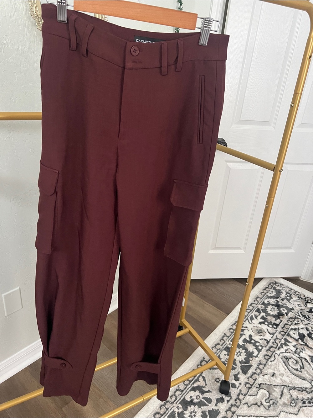 Fashion Nova Pants in Burgundy
